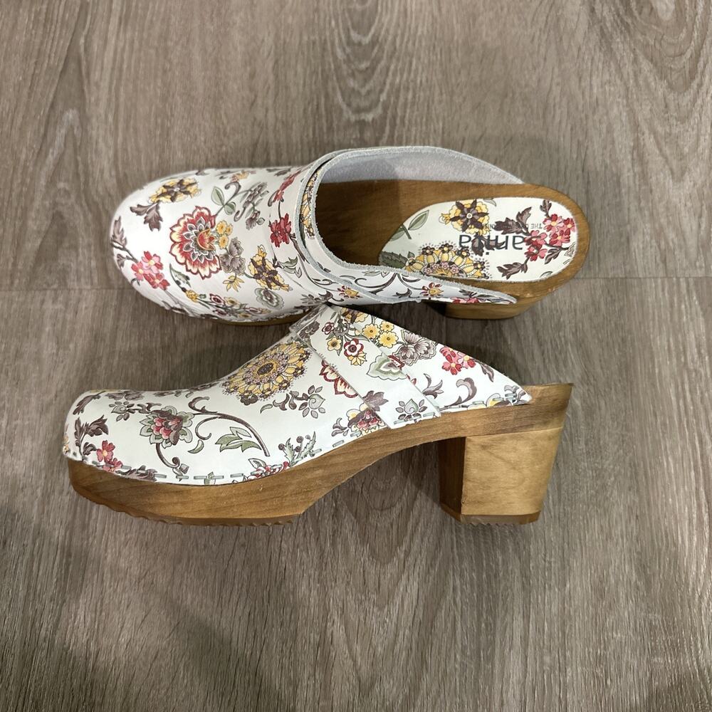 Sanita Flower Leather Danish Clogs Shoes‎ 38 - Picture 8 of 8